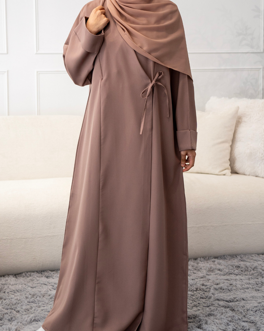 Side Wrap Abaya | Dusty Pink