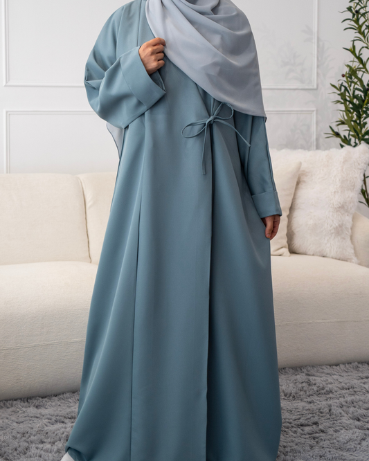 Side Wrap Abaya | Blue