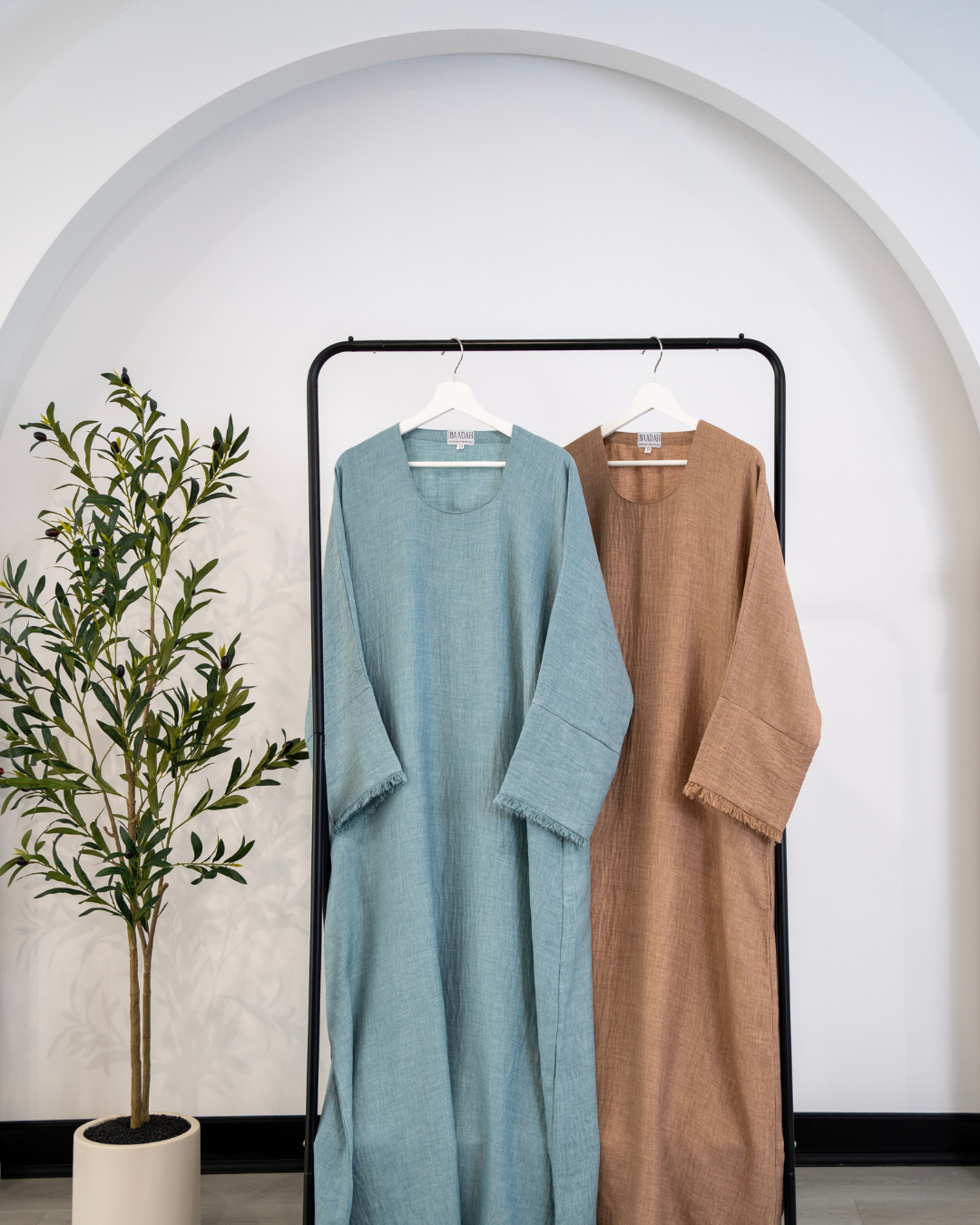 Soft Linen Abaya | Blue